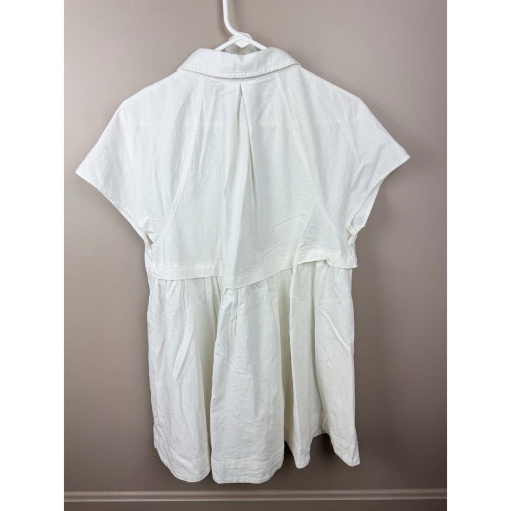 NWOT Ronnie Cotton Poplin Cream Button Mini Shirtdress Size Small Brunch - Picture 9 of 13